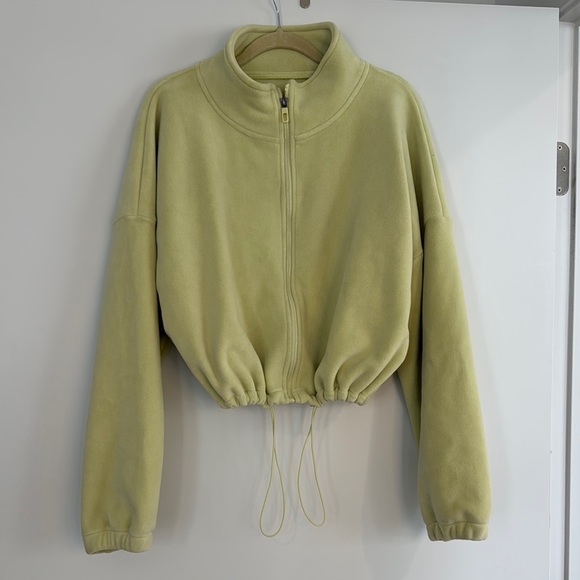 Women's Olive Green Fleece Jacket - Picture 5 of 5